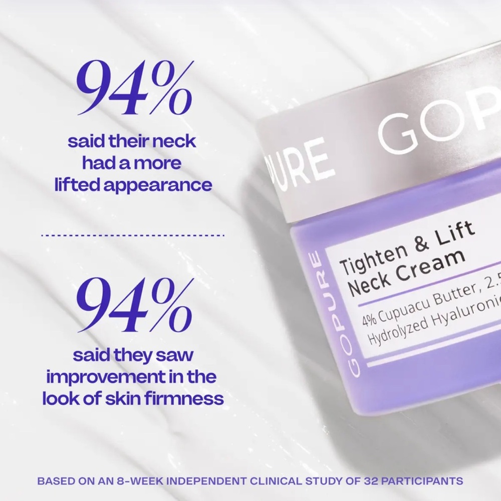 Brand New Set of 3 Go Pure - Tighten and Lift Neck Cream - Picture 9 of 12